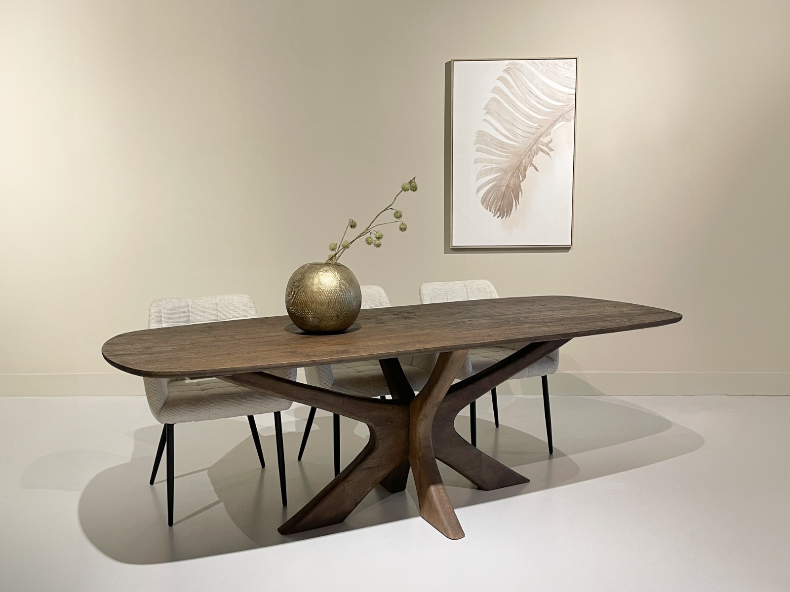 Brix - Eetkamertafel Montreaux - Bruin - Mangohout - 220 cm