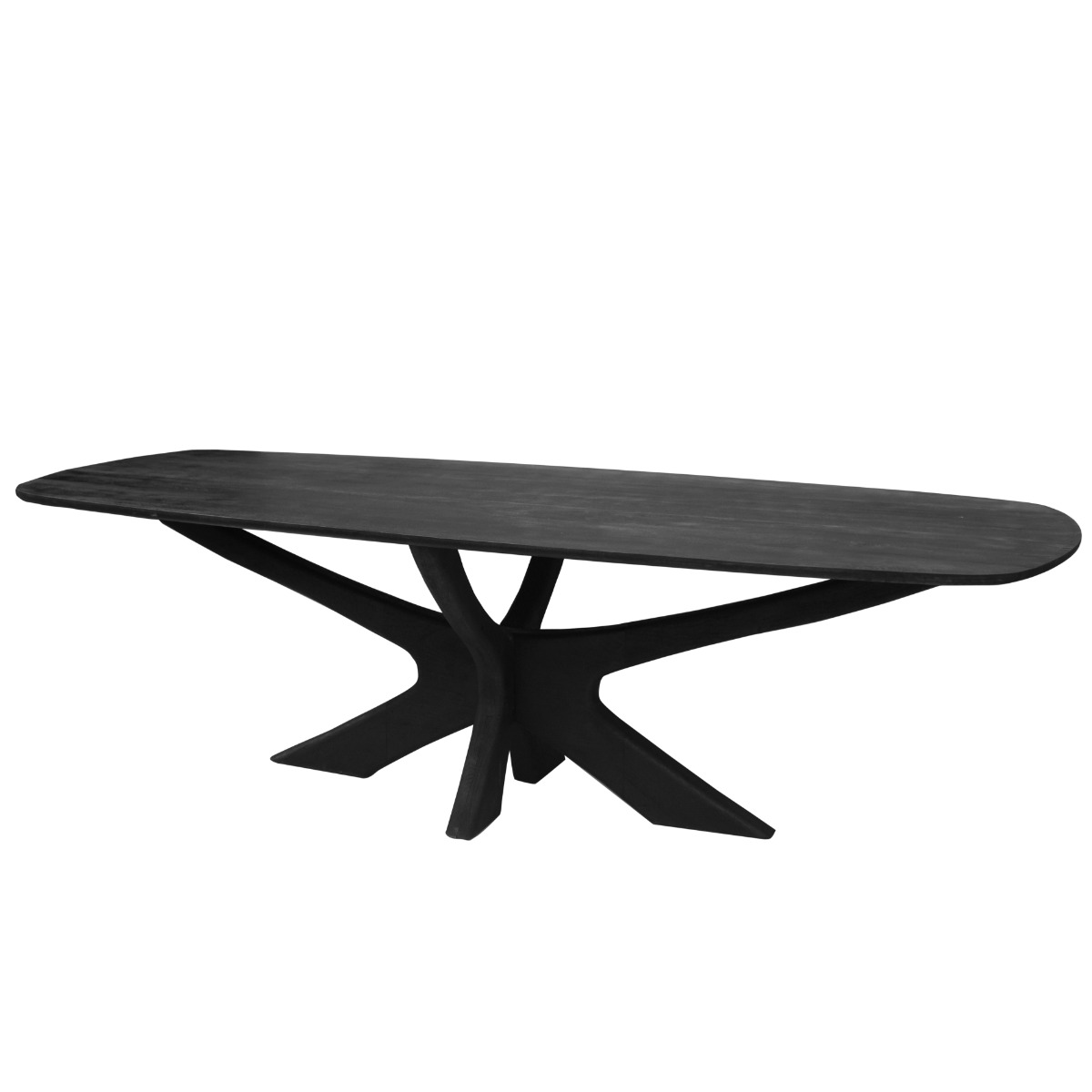 Brix - Eetkamertafel Montreaux - Zwart - Mangohout - 220 cm