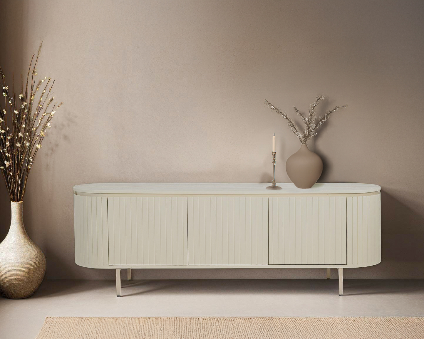 Livingfurn - Tv-meubel Patou - Ivoor - 170 cm