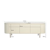 Livingfurn - Tv-meubel Patou - Ivoor - 170 cm