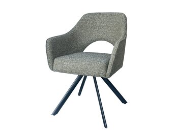 Livingfurn - Eetkamerstoel Helen Turtle - Grijs - Set van 2