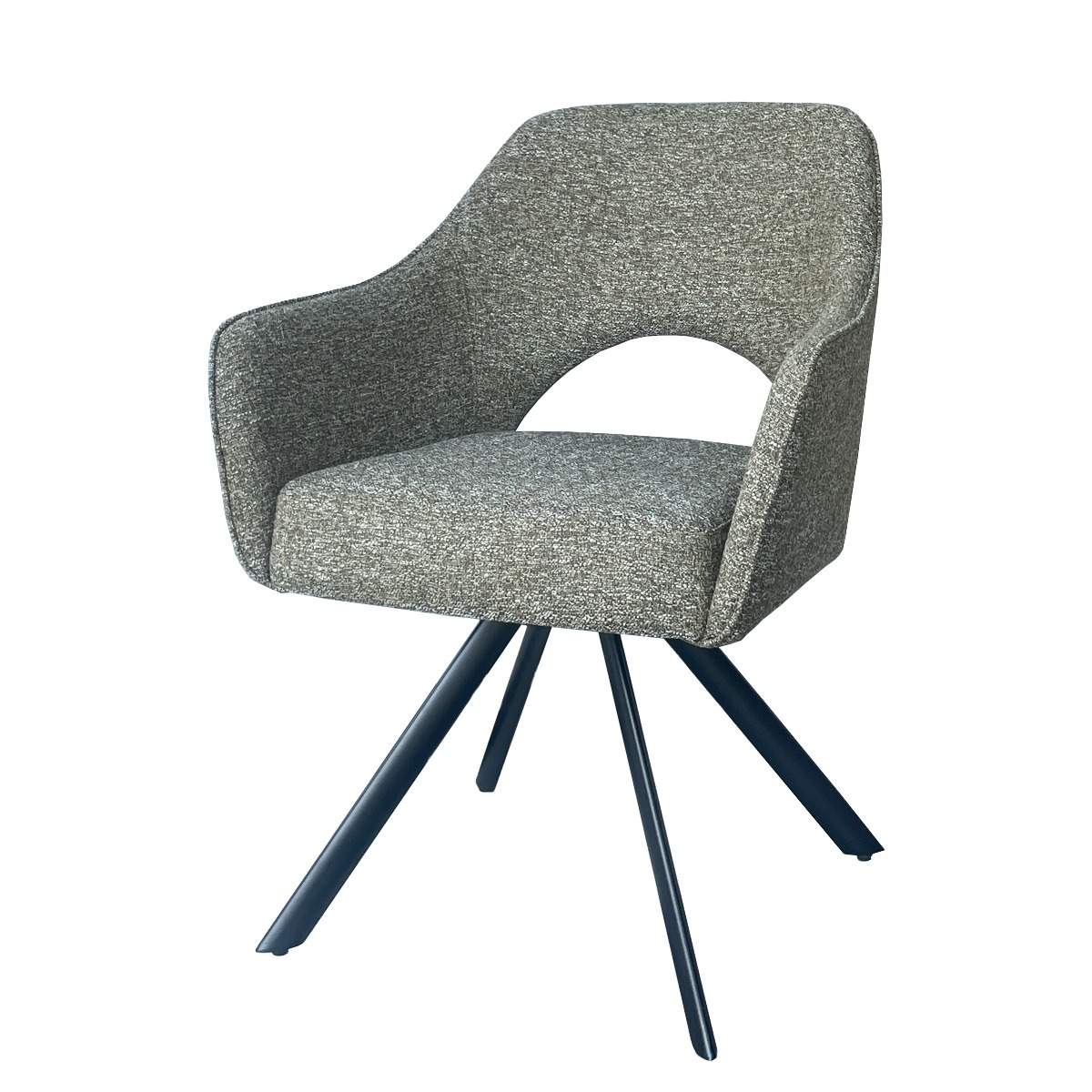 Livingfurn - Eetkamerstoel Helen Turtle - Grijs - Set van 2