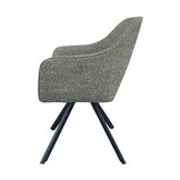 Livingfurn - Eetkamerstoel Helen Turtle - Grijs - Set van 2