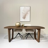 Livingfurn - Eetkamertafel Cortez - Bruin - Mangohout - 200 cm