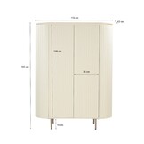 Livingfurn - Kabinetkast Patou - Ivoor - 150 cm