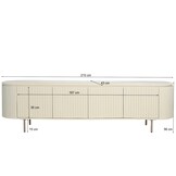 Livingfurn - Tv-meubel Patou - Ivoor - 210 cm