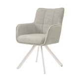 Livingfurn - Eetkamerstoel Tori Sand - Naturel - Set van 2