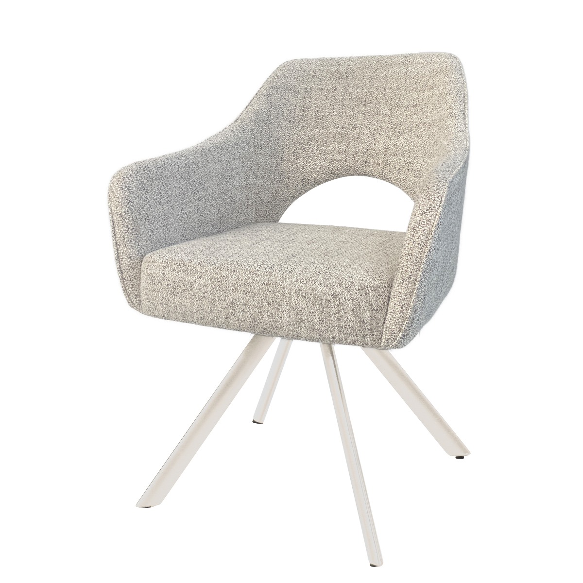 Livingfurn - Eetkamerstoel Helen Sand - Naturel - Set van 2