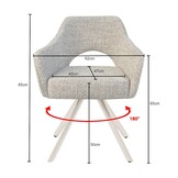 Livingfurn - Eetkamerstoel Helen Sand - Naturel - Set van 2