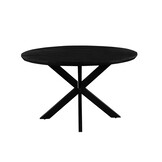 Livingfurn - Eetkamertafel Jesper - Zwart - Rond - 120 cm