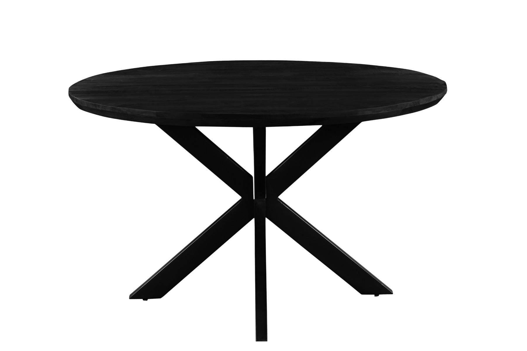 Livingfurn - Eetkamertafel Jesper - Zwart - Rond - 120 cm