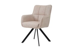 Livingfurn - Eetkamerstoel Tori Salmon - Roze - Set van 2