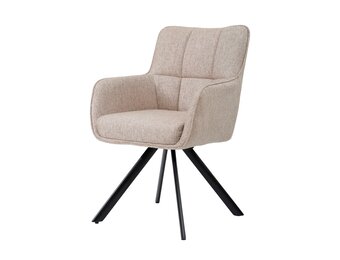 Livingfurn - Eetkamerstoel Tori Salmon - Roze - Set van 2