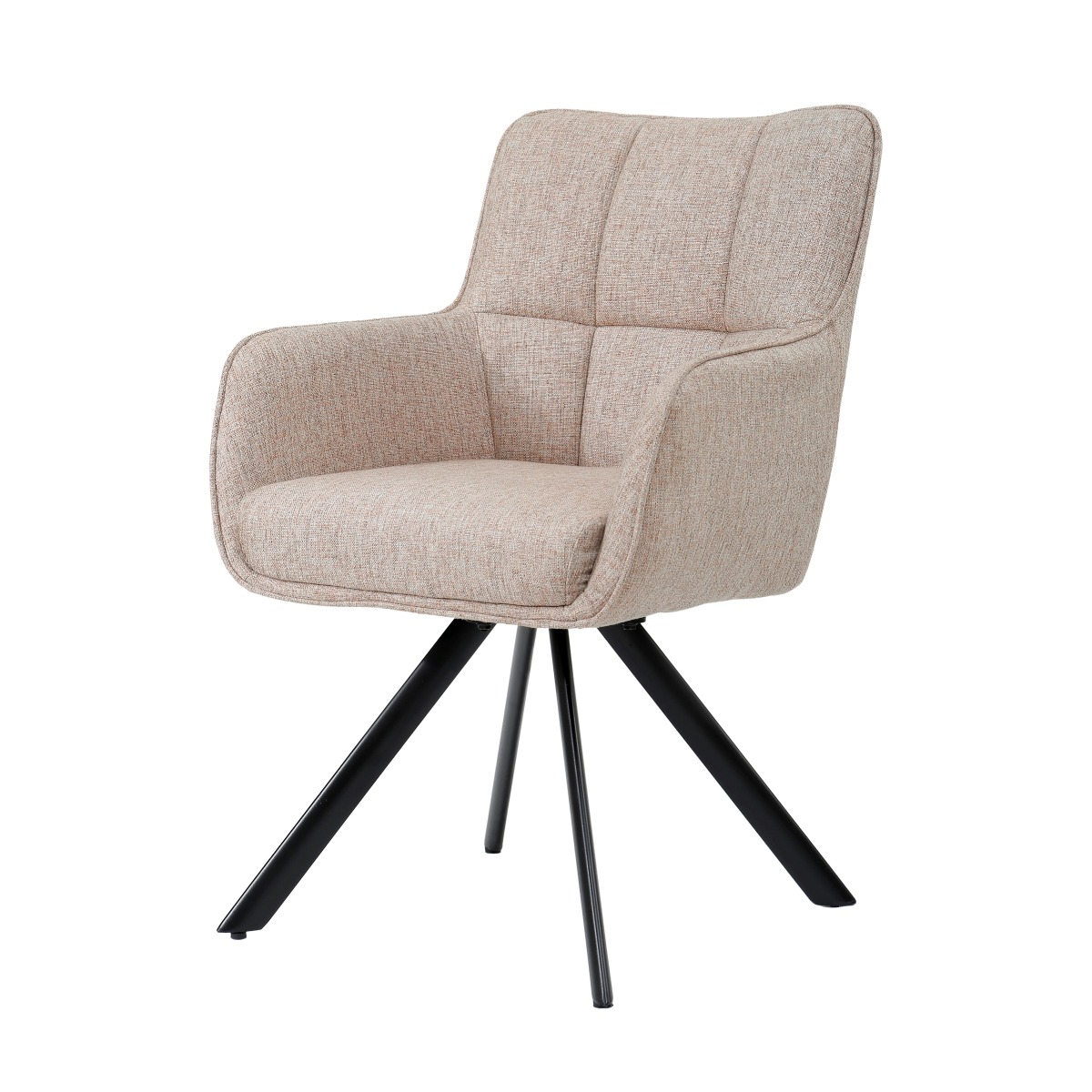 Livingfurn - Eetkamerstoel Tori Salmon - Roze - Set van 2