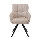 Livingfurn - Eetkamerstoel Tori Salmon - Roze - Set van 2