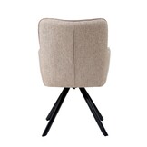 Livingfurn - Eetkamerstoel Tori Salmon - Roze - Set van 2