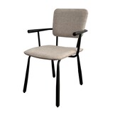 Brix - Eetkamerstoel Finn Sand - Zwart - Set van 2