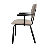 Brix - Eetkamerstoel Finn Sand - Zwart - Set van 2