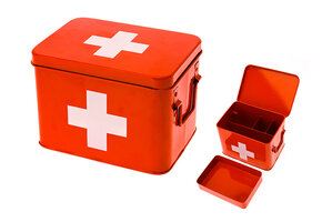 Present Time - Medicijnbox Cross Medium - Rood