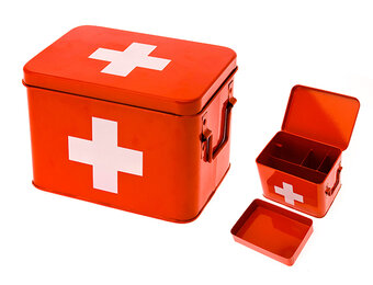 Present Time - Medicijnbox Cross Medium - Rood
