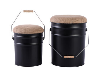 Leitmotiv - Kruk Set Buckets - Zwart