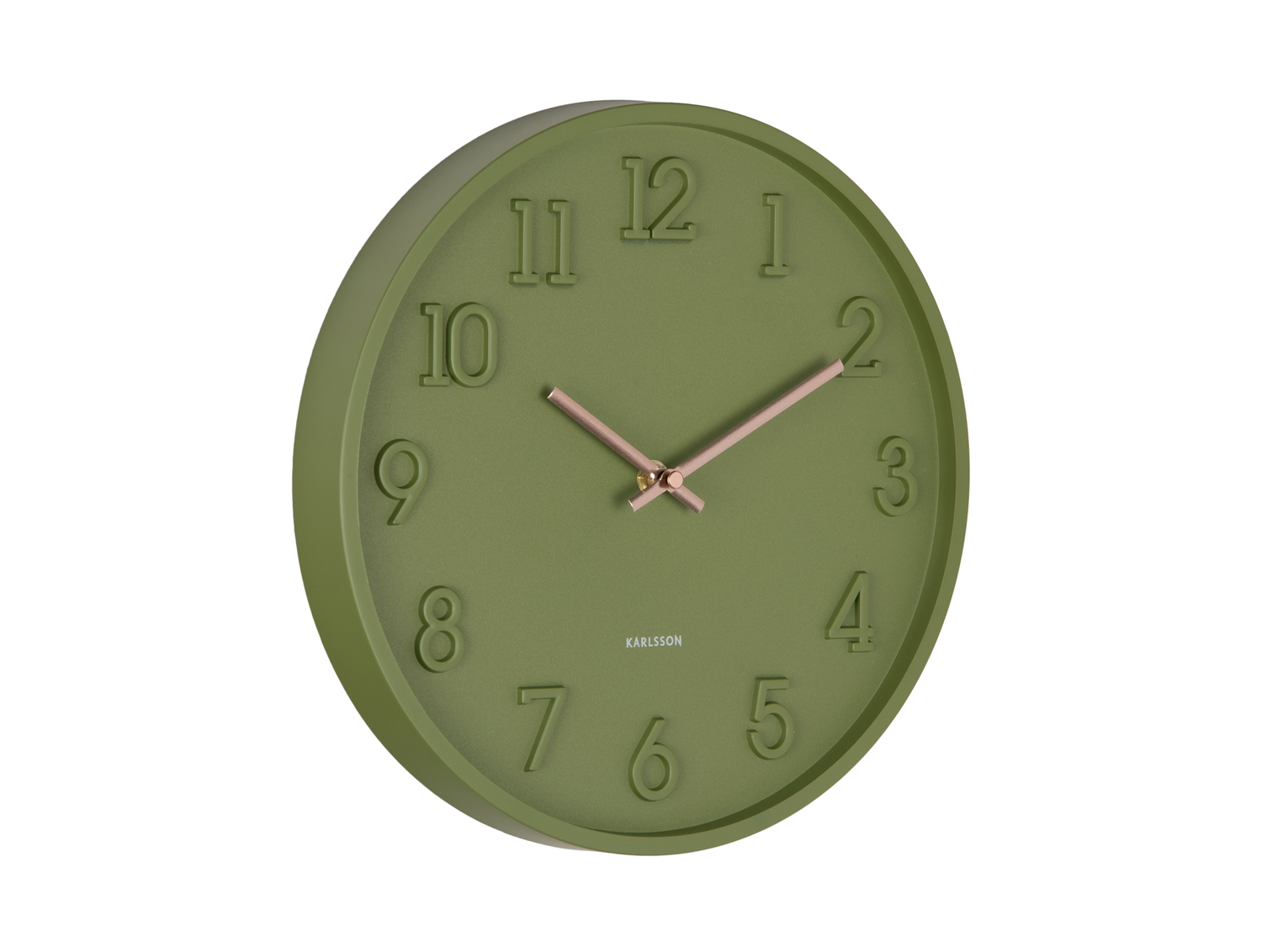 Karlsson - Wandklok Calma - Army green
