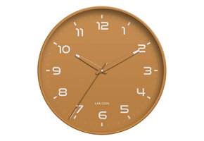 Karlsson - Wandklok Orgullo - Okergeel- Ø40cm