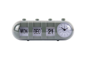 Karlsson - Wekker Retro Tube Calendar Flip - Jungle groen