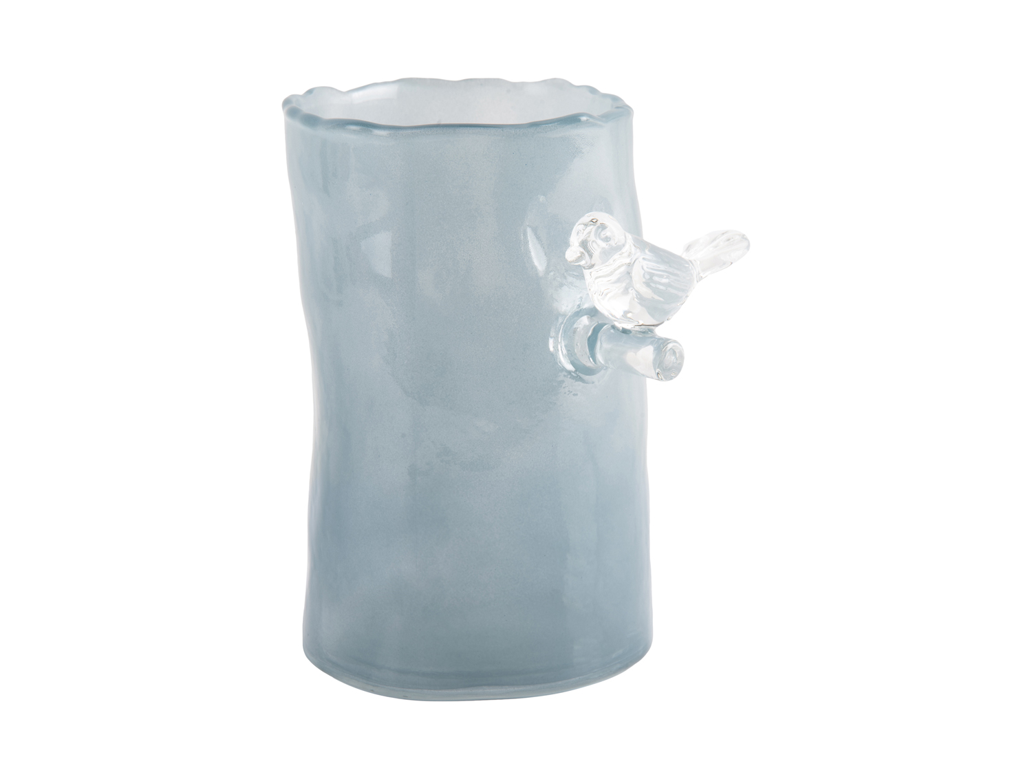 Present Time - Vaas Bird On Branch Small - Mistige blauw