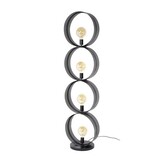 Hoyz Collection - Vloerlamp 4L Ring Geperforeerd - Charcoal