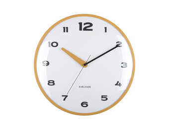 Karlsson - Wandklok Brisk Dome - Okergeel- Ø40cm