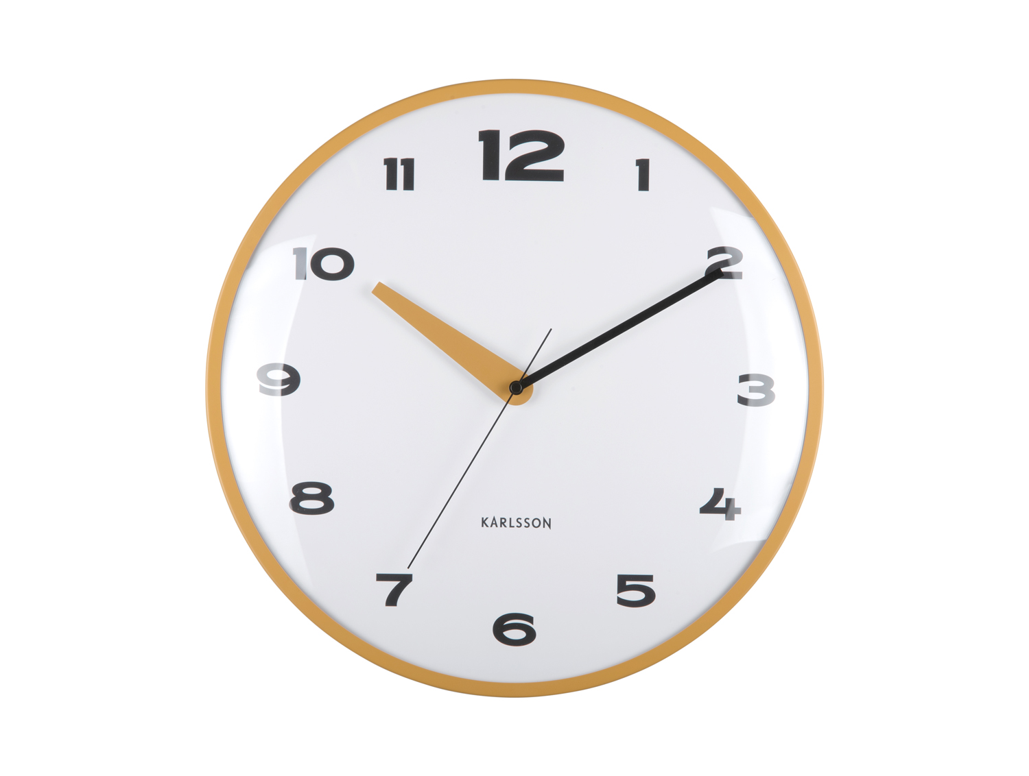Karlsson - Wandklok Brisk Dome - Okergeel- Ø40cm
