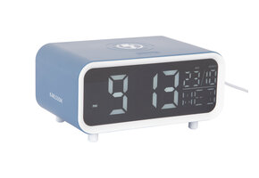 Karlsson - Wekker Chunky LED w. Phone Charger - Classic blue