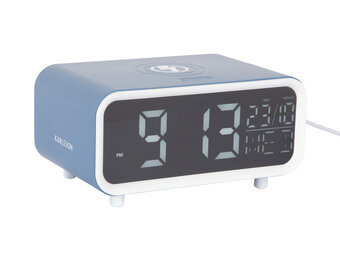 Karlsson - Wekker Chunky LED w. Phone Charger - Classic blue