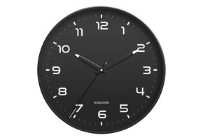 Karlsson - Wandklok Orgullo - Zwart- Ø40cm