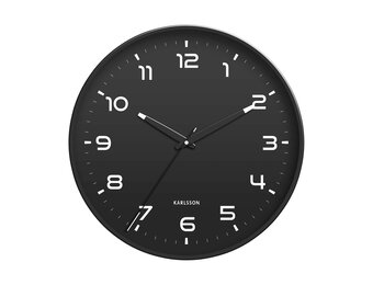 Karlsson - Wandklok Orgullo - Zwart- Ø40cm