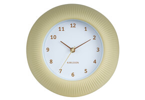 Karlsson - Wandklok Tender Rib - Zachtgeel- Ø25cm