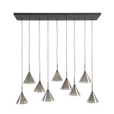 Hoyz Collection - Hanglamp 5+4 Tapse Kap Glas - Smoke Grey Glas