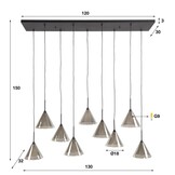Hoyz Collection - Hanglamp 5+4 Tapse Kap Glas - Smoke Grey Glas