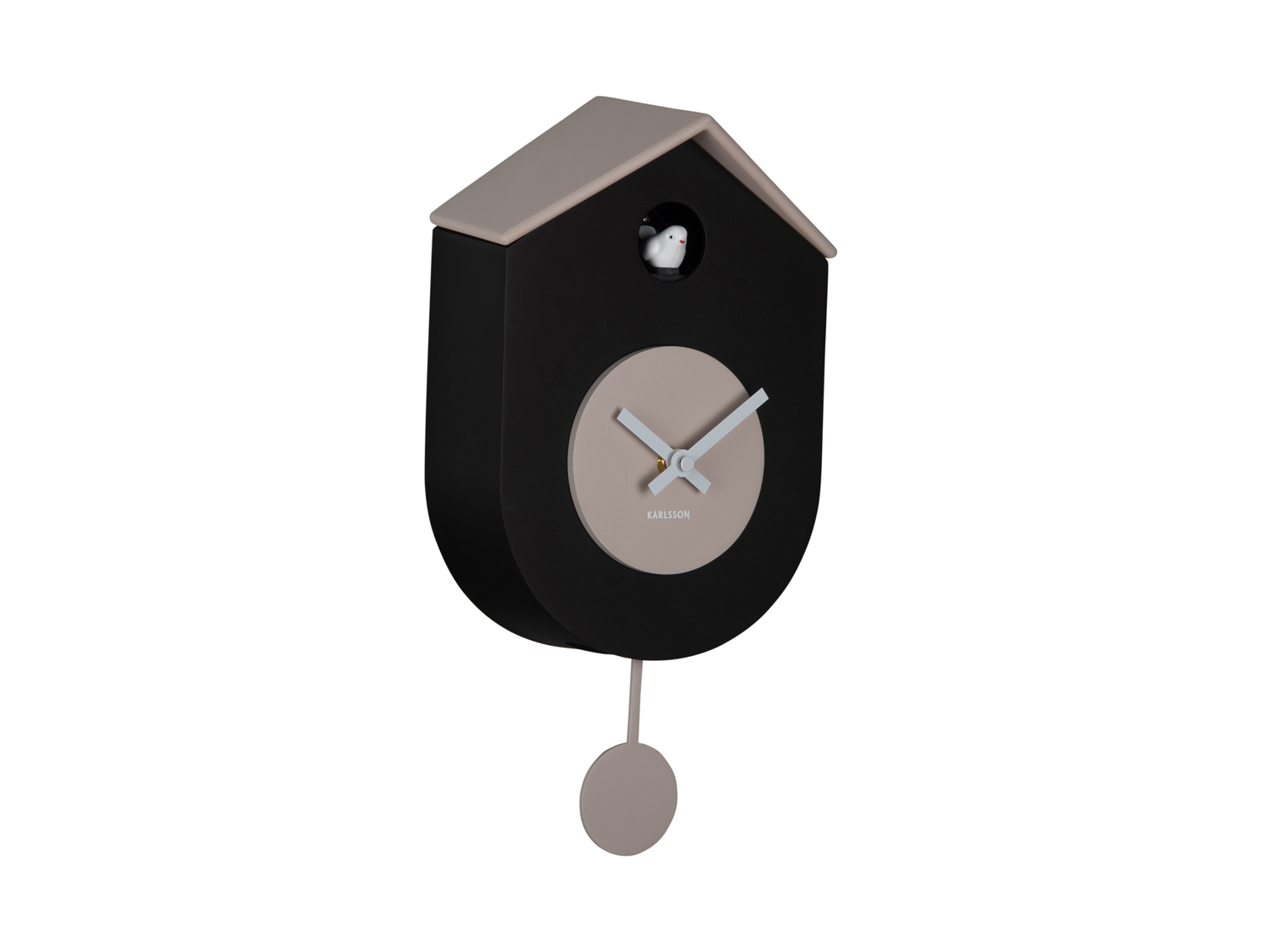 Karlsson - Wandklok Grato Cuckoo - Black & warm grey