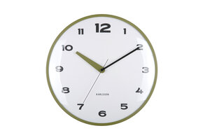 Karlsson - Wandklok Brisk Dome - Army green- Ø40cm