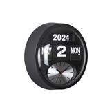 Karlsson - Wandklok Rond Flip - Zwart- Ø32,6cm