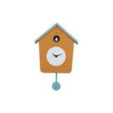 Karlsson - Wandklok Cuckoo Light - Ochre yellow & misty blue