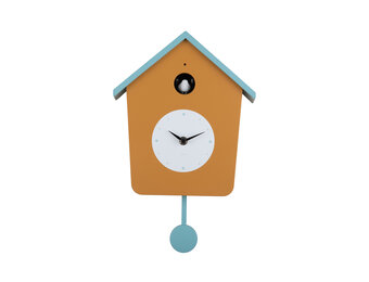 Karlsson - Wandklok Cuckoo Light - Ochre yellow & misty blue