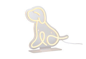 Leitmotiv - Neon Light Sitting Dog - Geel