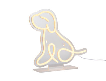 Leitmotiv - Neon Light Sitting Dog - Geel
