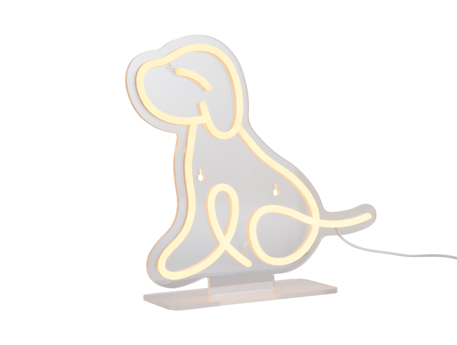 Leitmotiv - Neon Light Sitting Dog - Geel