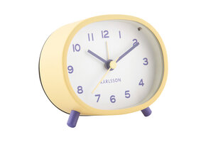 Karlsson - Wekker Cheeky Oval - Zachtgeel