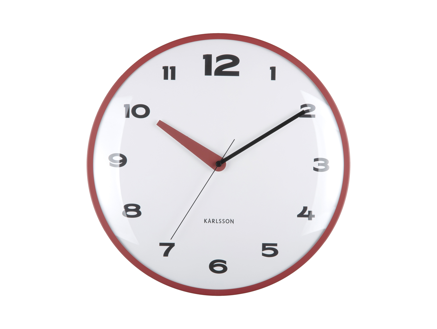 Karlsson - Wandklok Brisk Dome - Rode oker- Ø40cm
