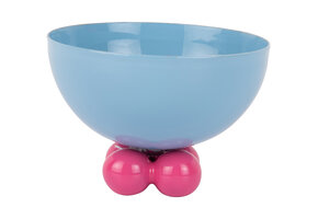 Present Time - Schaal Double Funky Small - Soft blue & bright pink